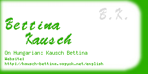 bettina kausch business card